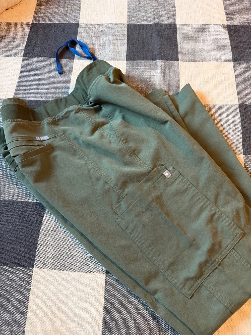 Figs Men's Olive Green Utility Joggers with Cargo Pocket